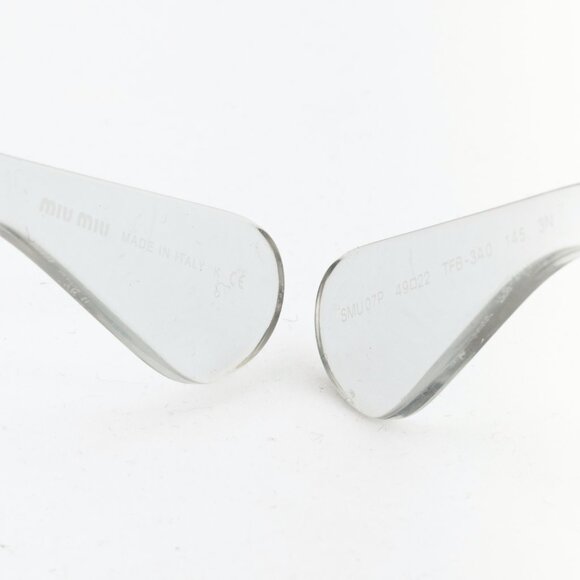 Miu Miu SMU 07P Clear Swirl Cat-Eye Sunglasses - Picture 9 of 9